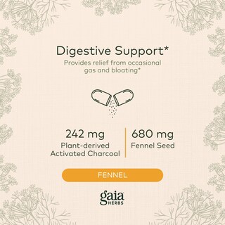Foto 3 | Suplemento Gaia Herbs Gas & Bloating 50 Cápsulas - Venta Internacional