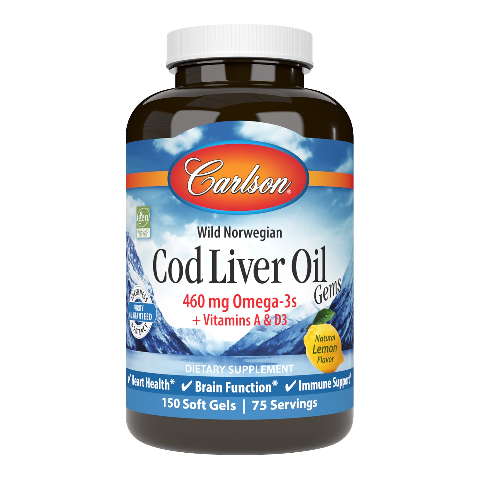 Foto 1 | Suplemento Carlson Bod Liver Oil Gems 150 Cápsulas Blandas - Venta Internacional.