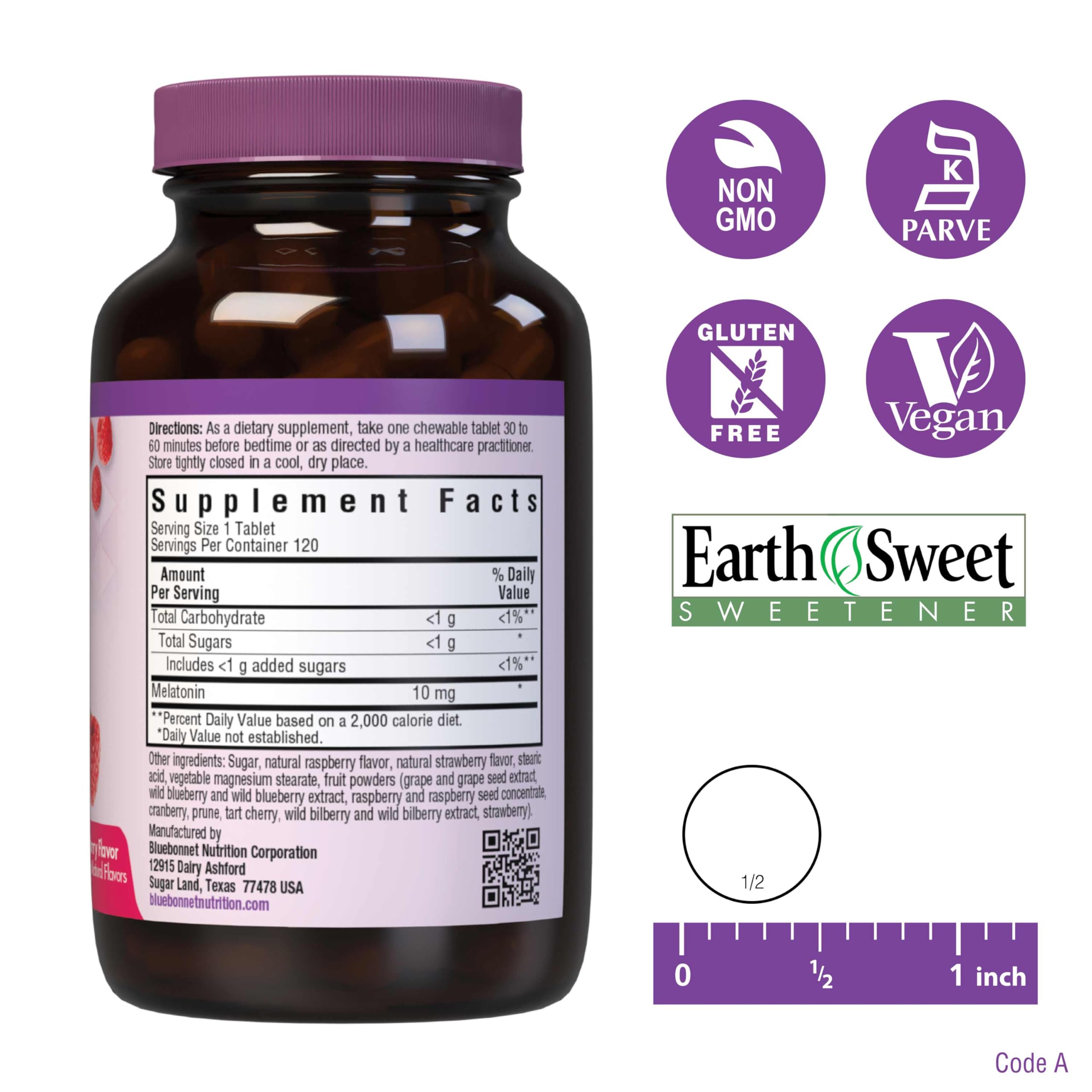 Foto 3 pulgar | Suplemento Bluebonnet Nutrition Earthsweet Melatonina 10 Mg - Venta Internacional.