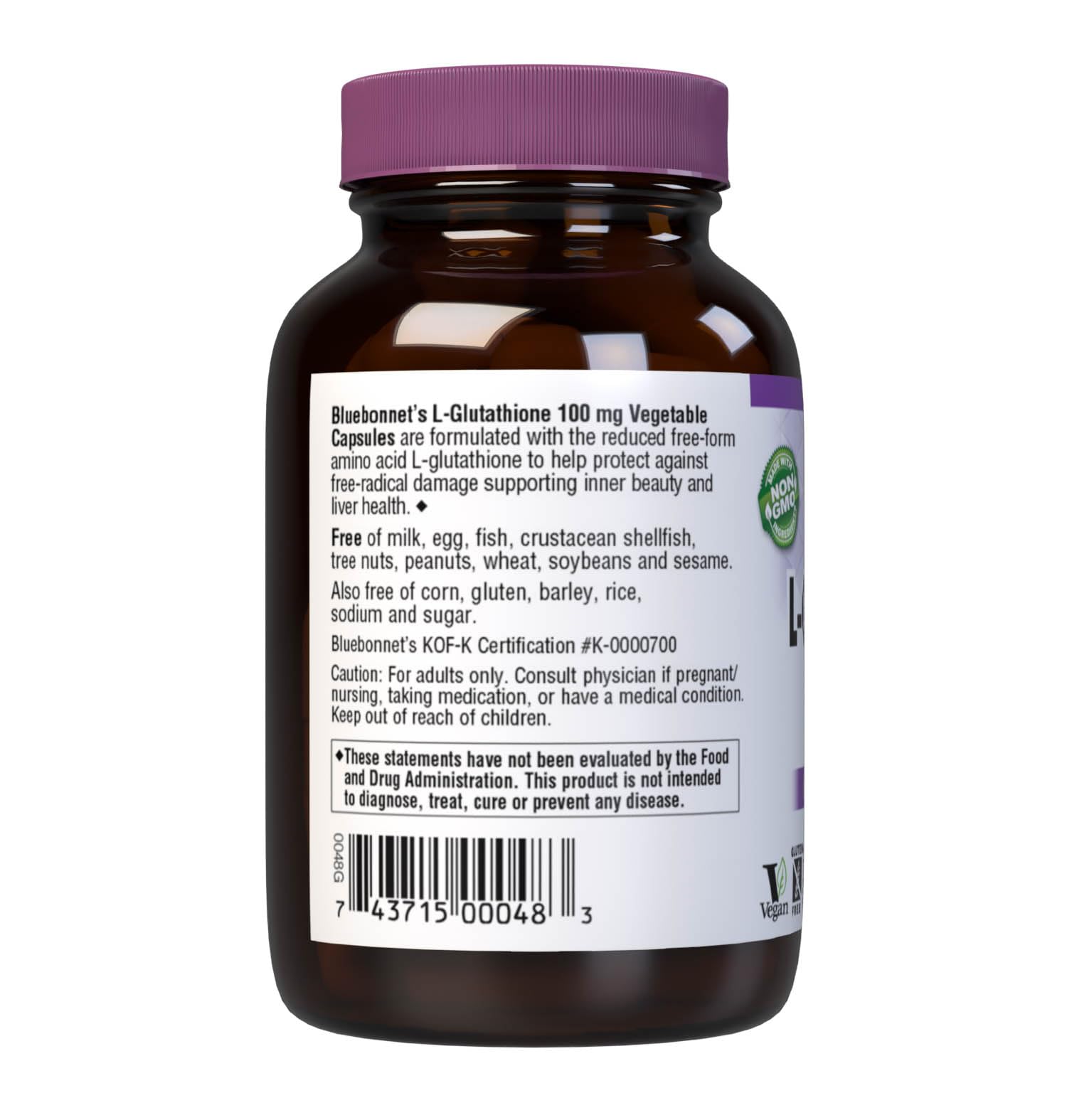 Foto 4 pulgar | Suplemento Bluebonnet Nutrition L-glutatión 100 Mg 30 Cápsulas - Venta Internacional.