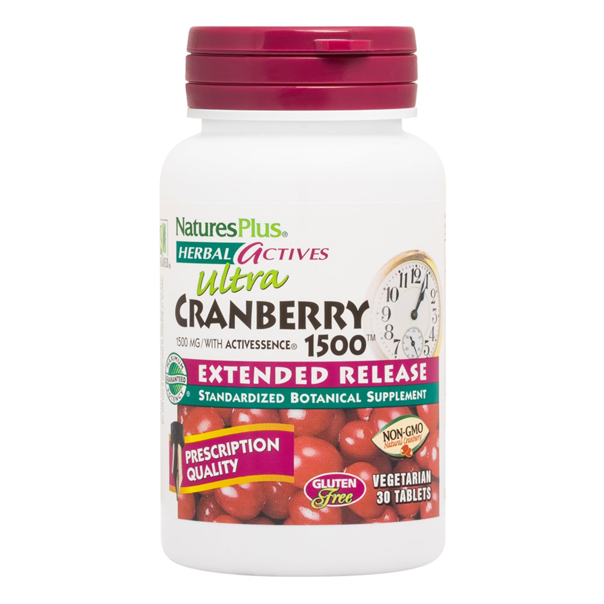 Foto 2 pulgar | Suplemento Natures Plus Herbal Actives Ultra Cranberry 1500 Mg - Venta Internacional.
