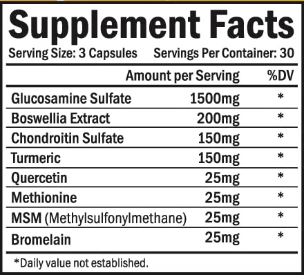 Foto 3 pulgar | Suplemento Bradeson Naturals Glucosamina 90 Cápsulas - Venta Internacional