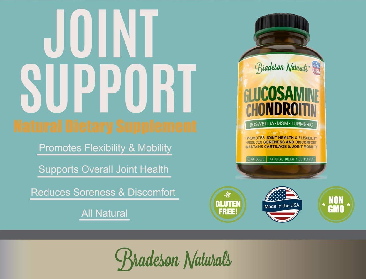 Foto 5 pulgar | Suplemento Bradeson Naturals Glucosamina 90 Cápsulas - Venta Internacional