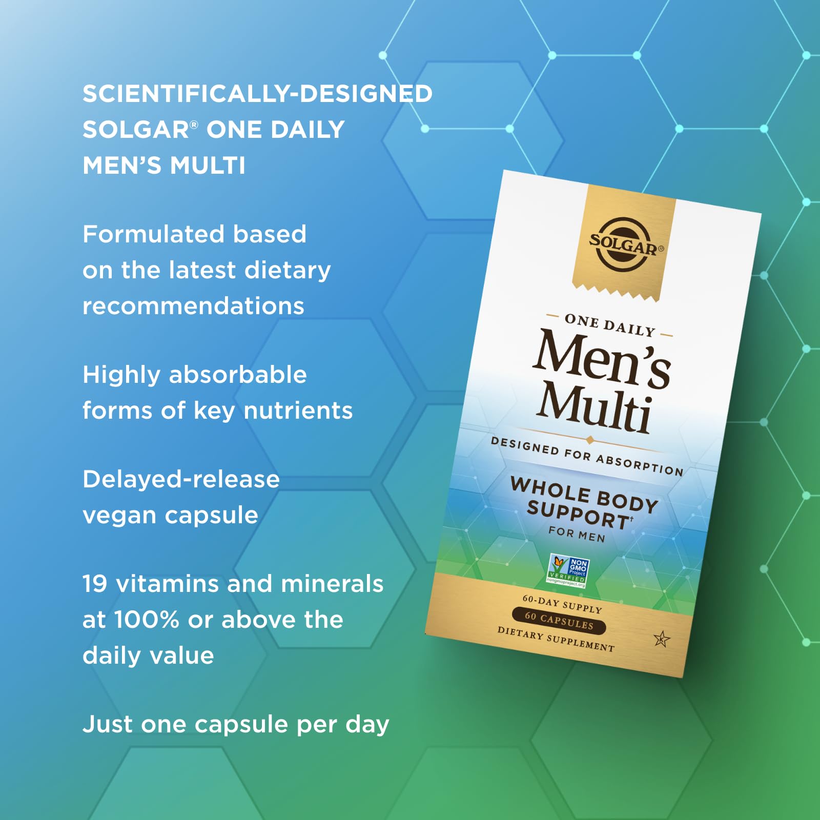 Foto 4 | Suplemento Multivitamínico Solgar One Daily Para Hombres, 60 Cápsulas - Venta Internacional.