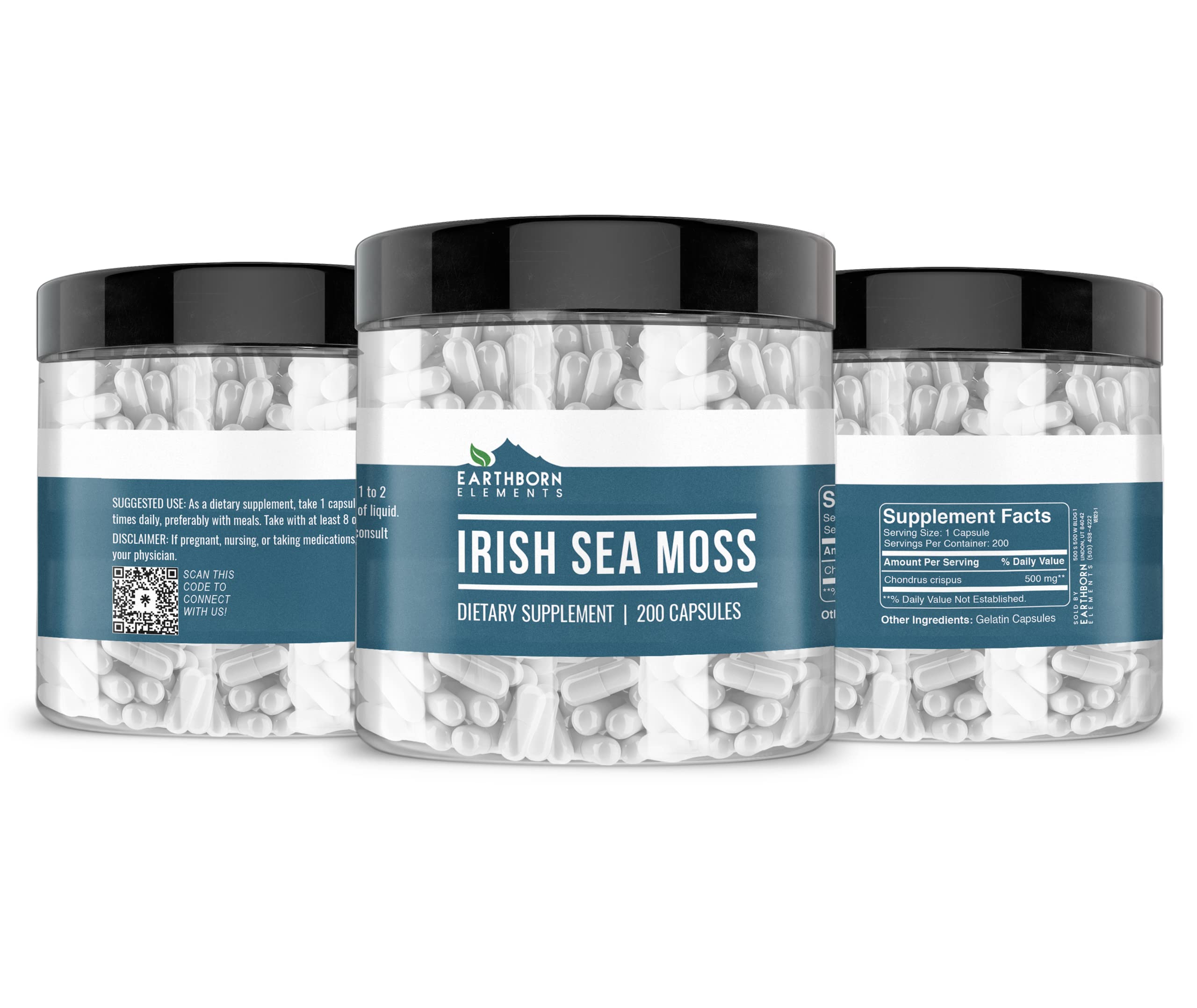 Foto 5 pulgar | Suplemento Dietético Earthborn Elements Irish Sea Moss 200 Cápsulas - Venta Internacional.