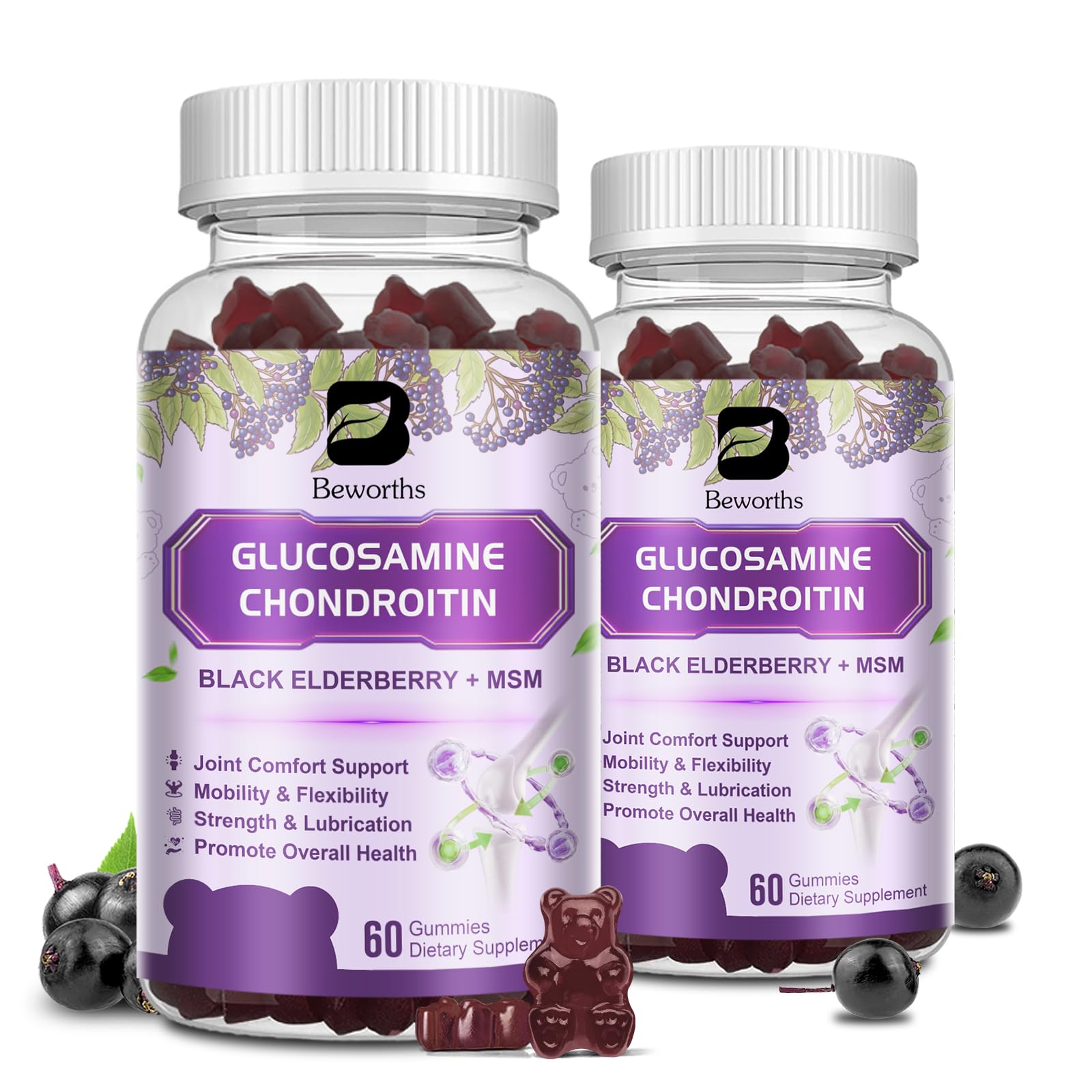 Foto 2 pulgar | Gomitas De Glucosamina Y Condroitina Del Suplemento B Beworths X120 - Venta Internacional.