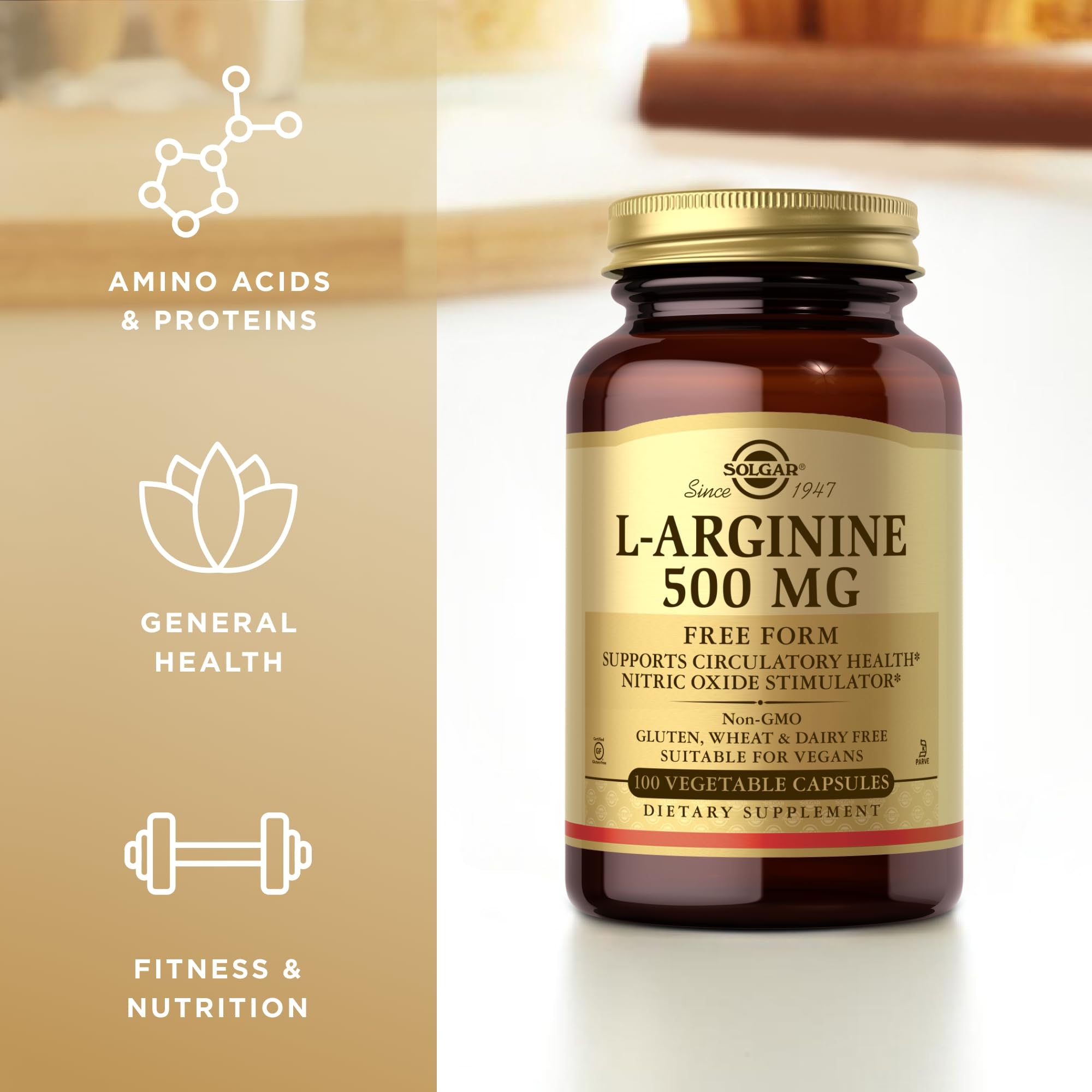 Foto 4 | Suplemento Solgar L-arginina 500 Mg 100 Cápsulas Vegetales - Venta Internacional.