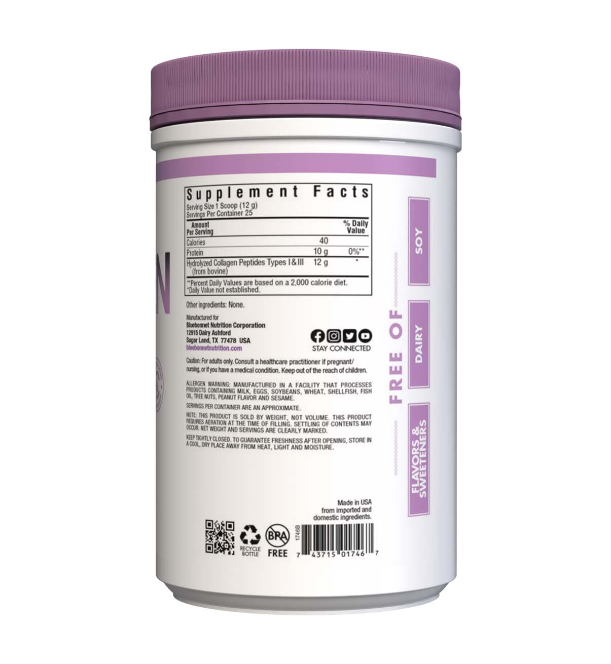 Foto 3 pulgar | Colágeno En Polvo Bluebonnet Nutrition Hidrolizado 300g - Venta Internacional.