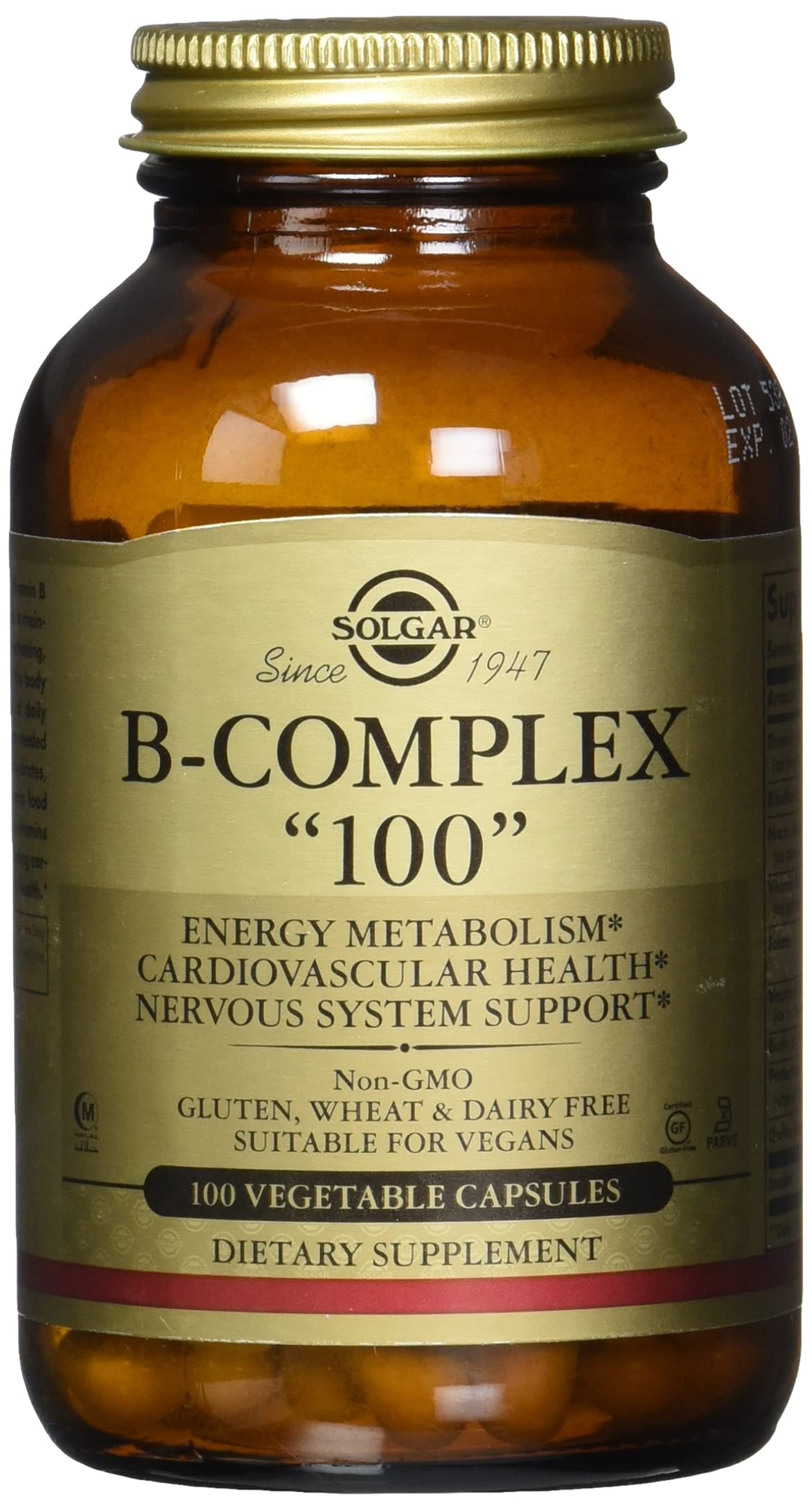 Suplemento Solgar B-complex 100 Cápsulas Vegetales X12 - Venta Internacional.