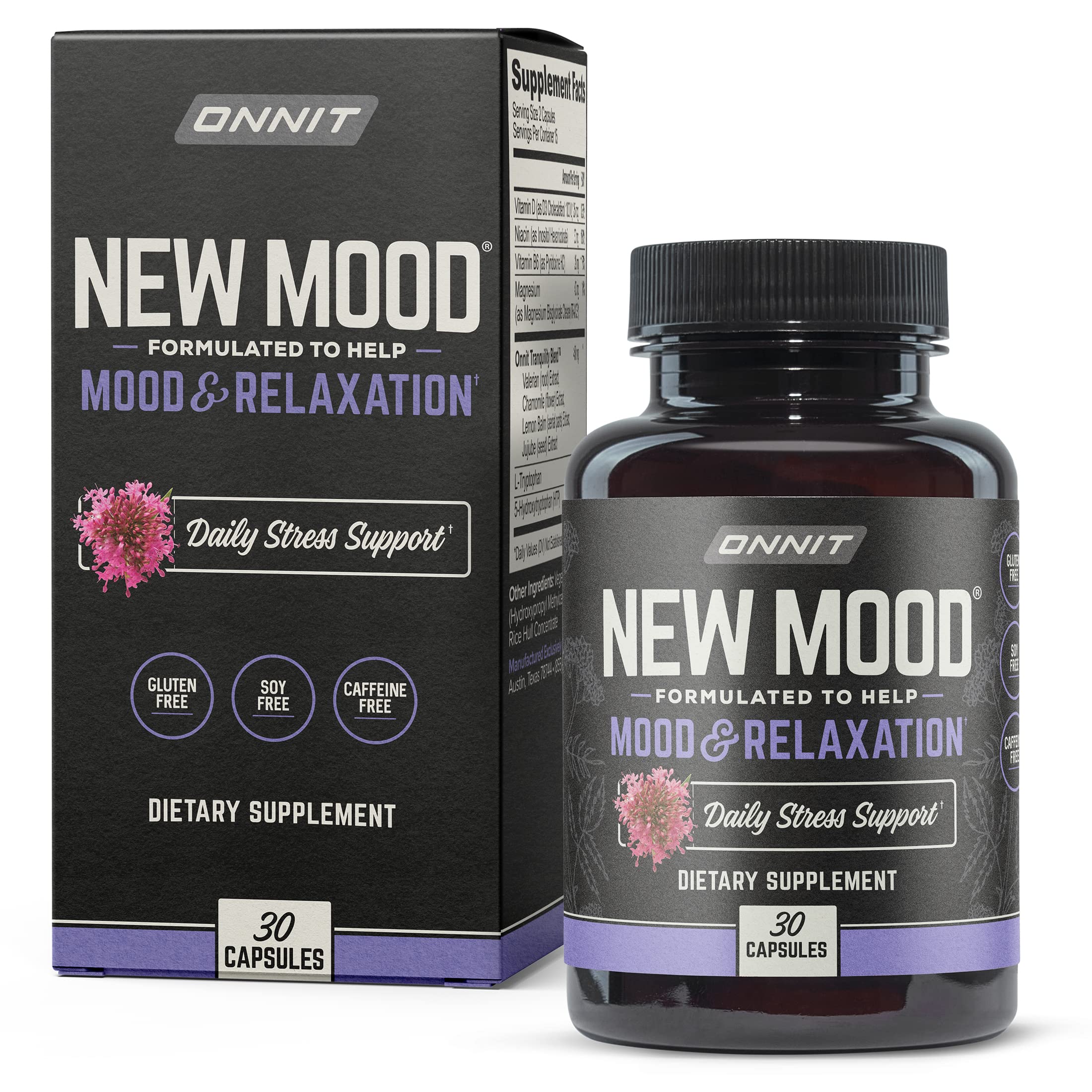 Foto 2 pulgar | Suplemento Onnit New Mood Para Aliviar El Estrés Y Ayudar A Dormir, 30 Unidades - Venta Internacional.