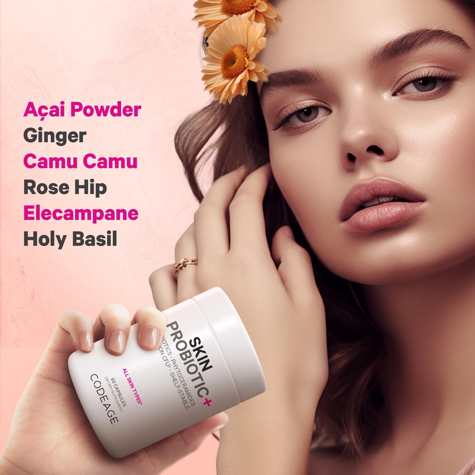 Foto 5 pulgar | Suplemento Codeage Skin Probiotics 60 Cápsulas - Venta Internacional