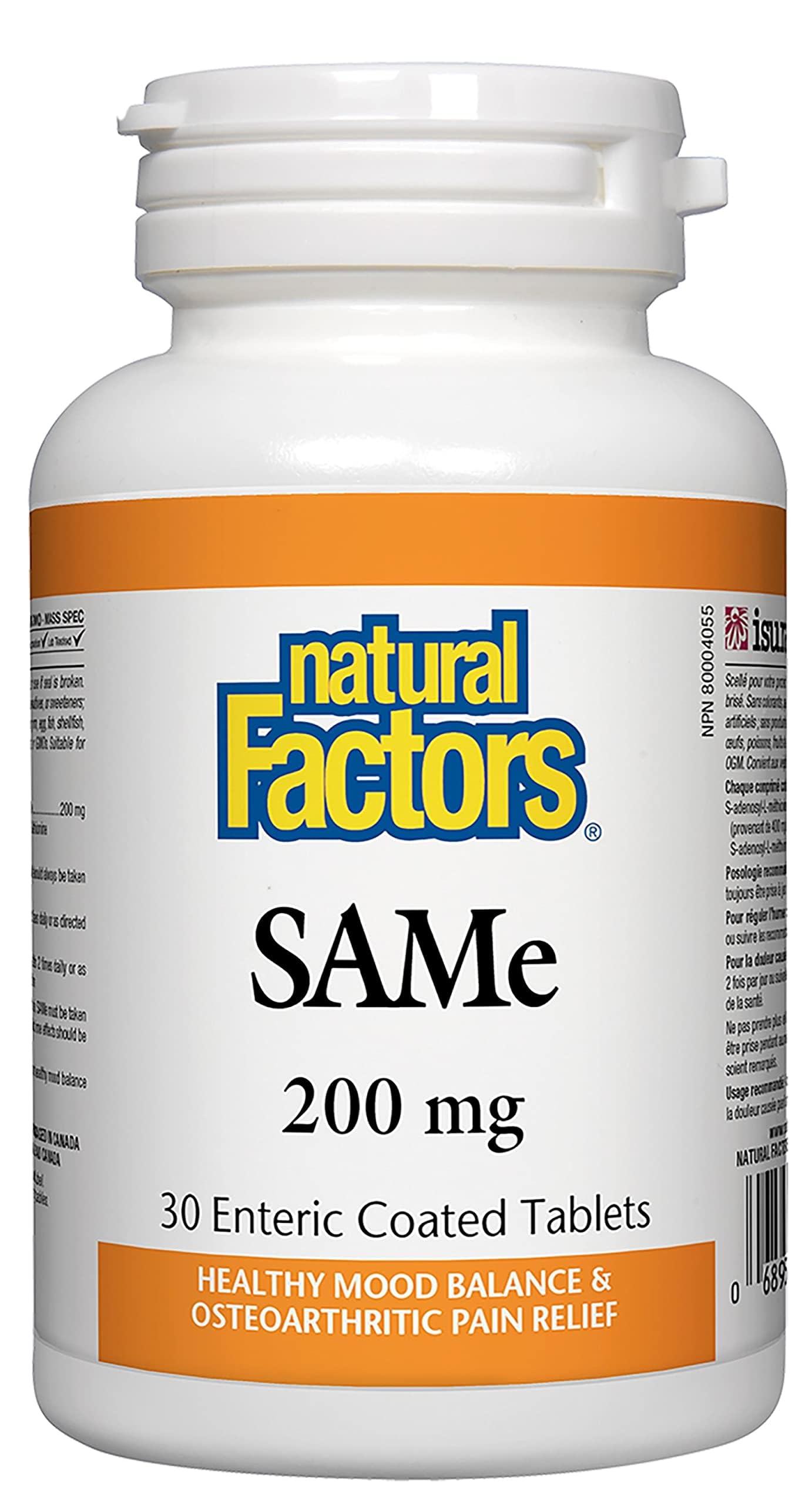 Foto 2 pulgar | Suplemento Natural Factors Same 200 Mg Joint & Mood 30 Comprimidos - Venta Internacional.