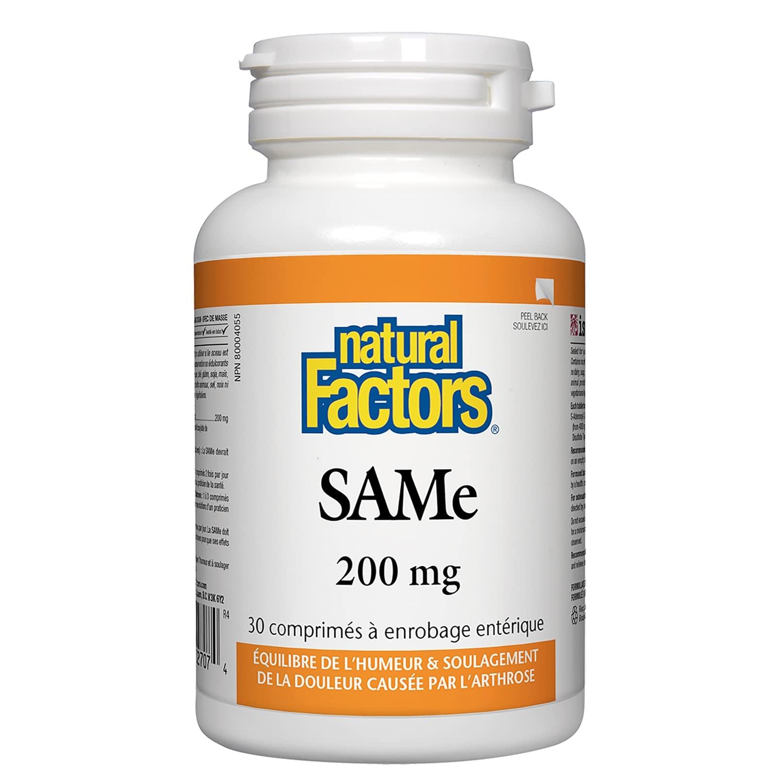 Foto 4 pulgar | Suplemento Natural Factors Same 200 Mg Joint & Mood 30 Comprimidos - Venta Internacional.