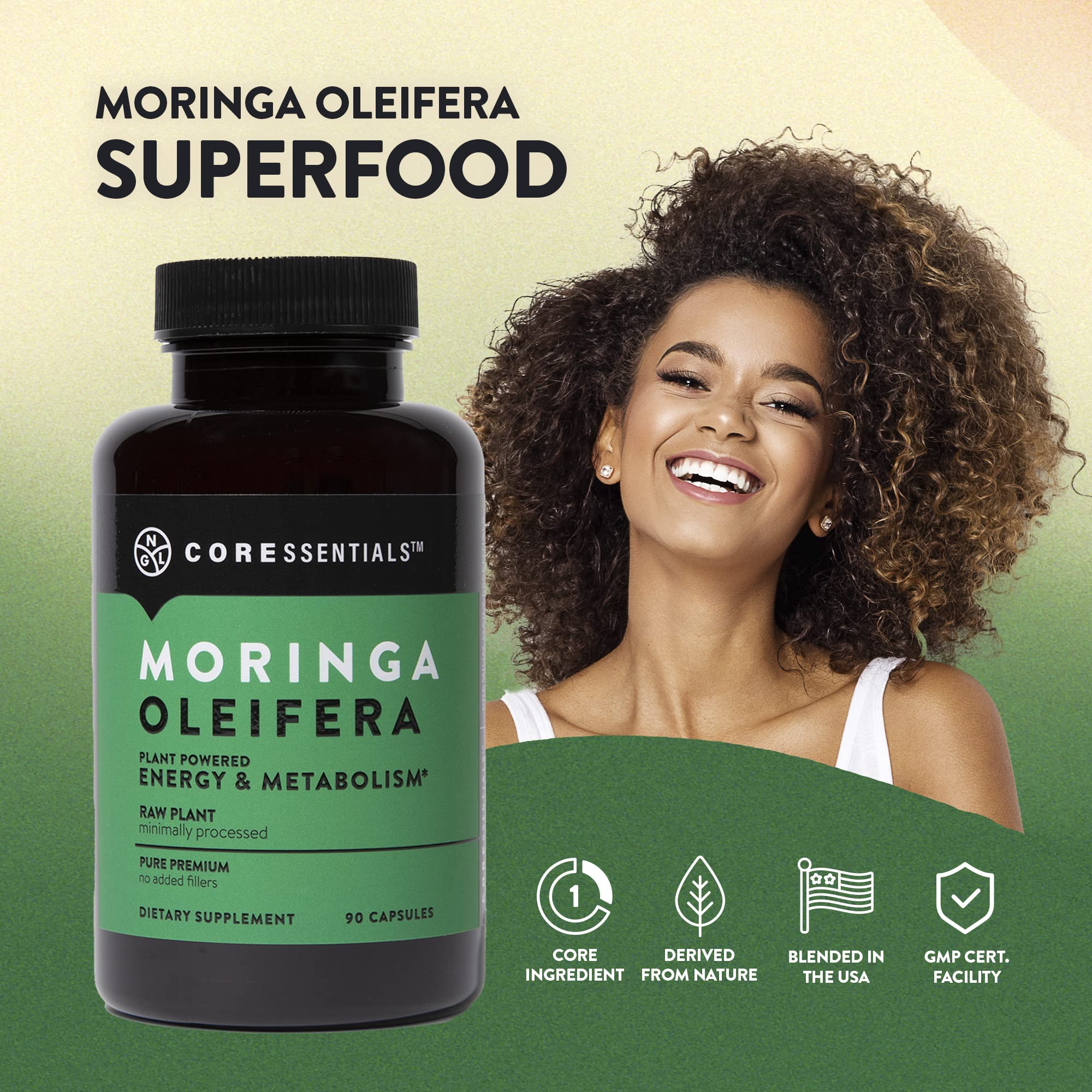 Foto 5 pulgar | Suplemento Ngl Moringa Capsules 1300 Mg Dietético 90 Cápsulas - Venta Internacional.