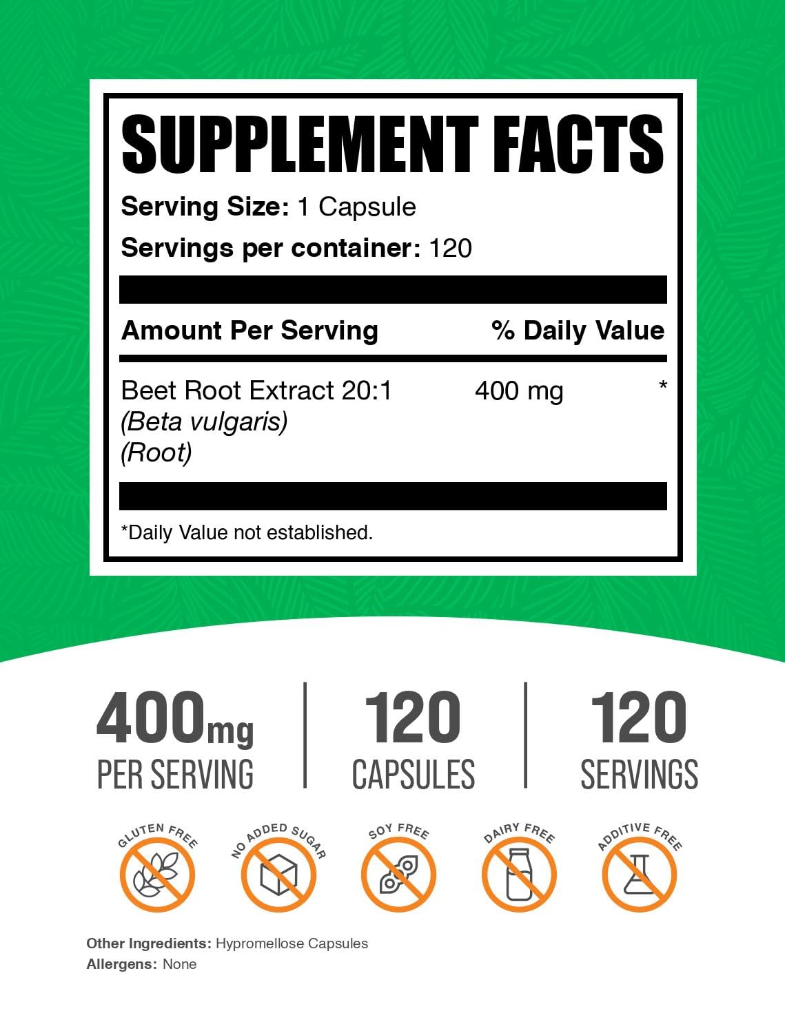 Foto 3 pulgar | Suplemento A Granel: Extracto De Raíz De Remolacha, 8000 Mg, 120 Cápsulas - Venta Internacional.