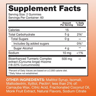 Foto 3 | Suplemento De Gomitas De Cúrcuma Qunol, 500 Mg De Curcumina, 120 Unidades - Venta Internacional.