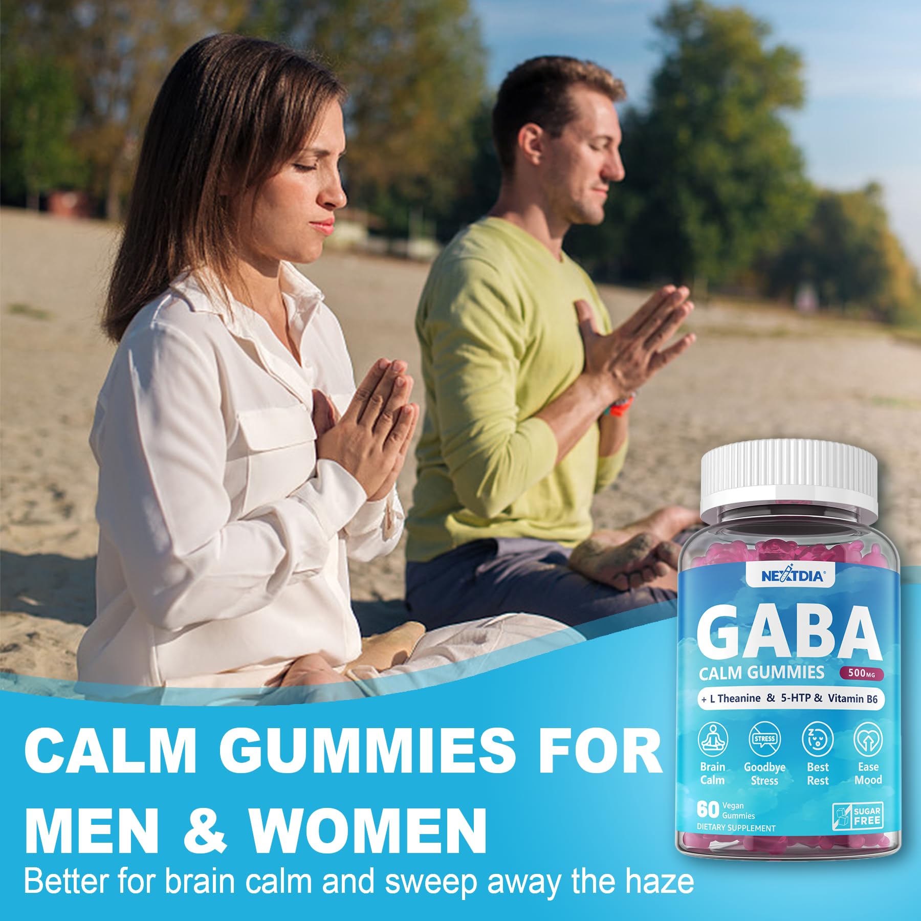 Foto 4 pulgar | Suplemento De Gaba Nextdia Gummies 500 Mg Sin Azúcar, 1 Paquete - Venta Internacional.