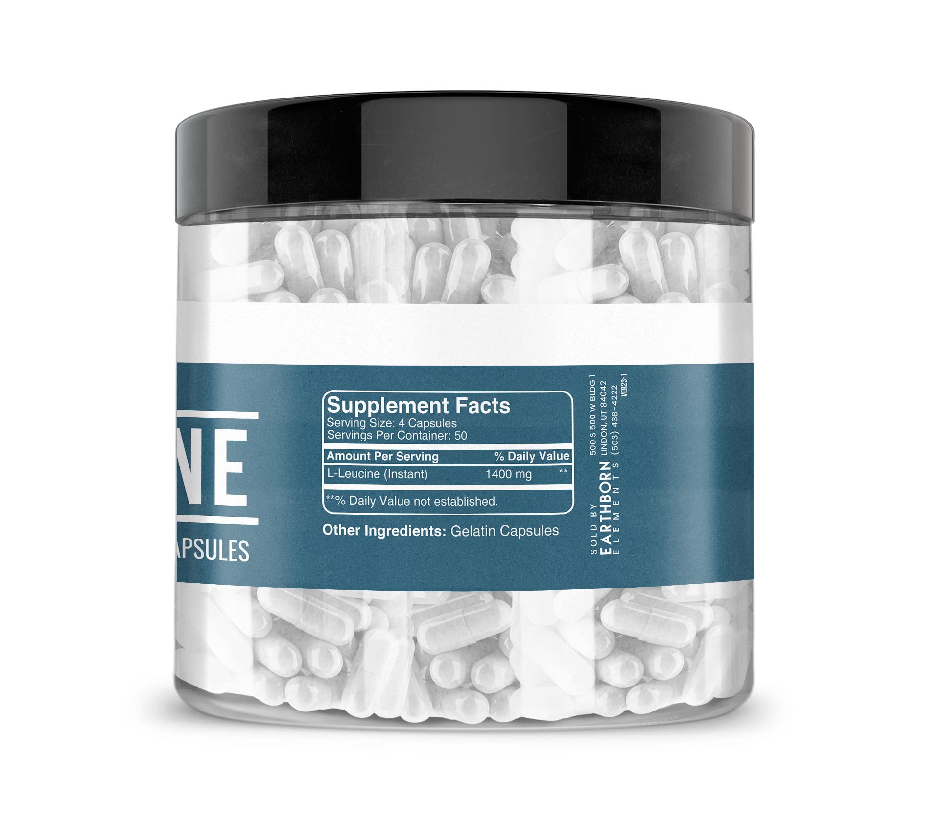 Foto 4 | Suplemento Dietético Earthborn Elements L-leucina 200 Cápsulas - Venta Internacional.
