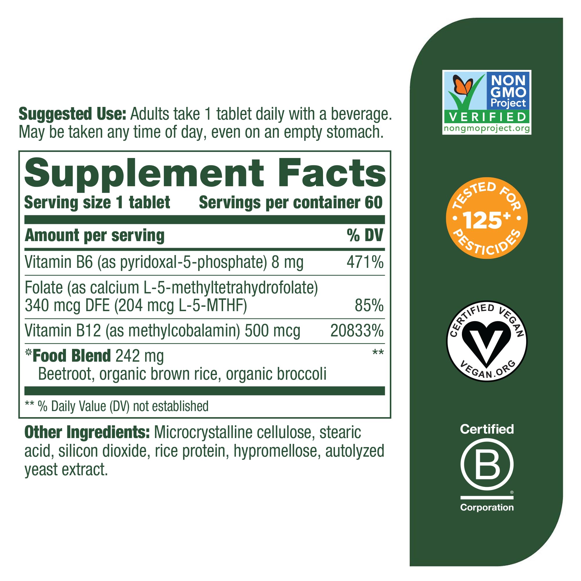 Foto 3 pulgar | Suplemento Megafood Methyl B12 60 Capsulas - Venta Internacional