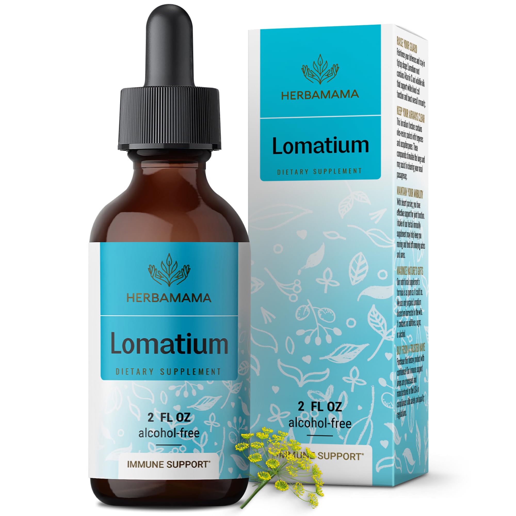 Foto 1 | Extracto De Lomatium Dissectum De Tintura Herbamama, Suministro Para 28 Días - Venta Internacional.