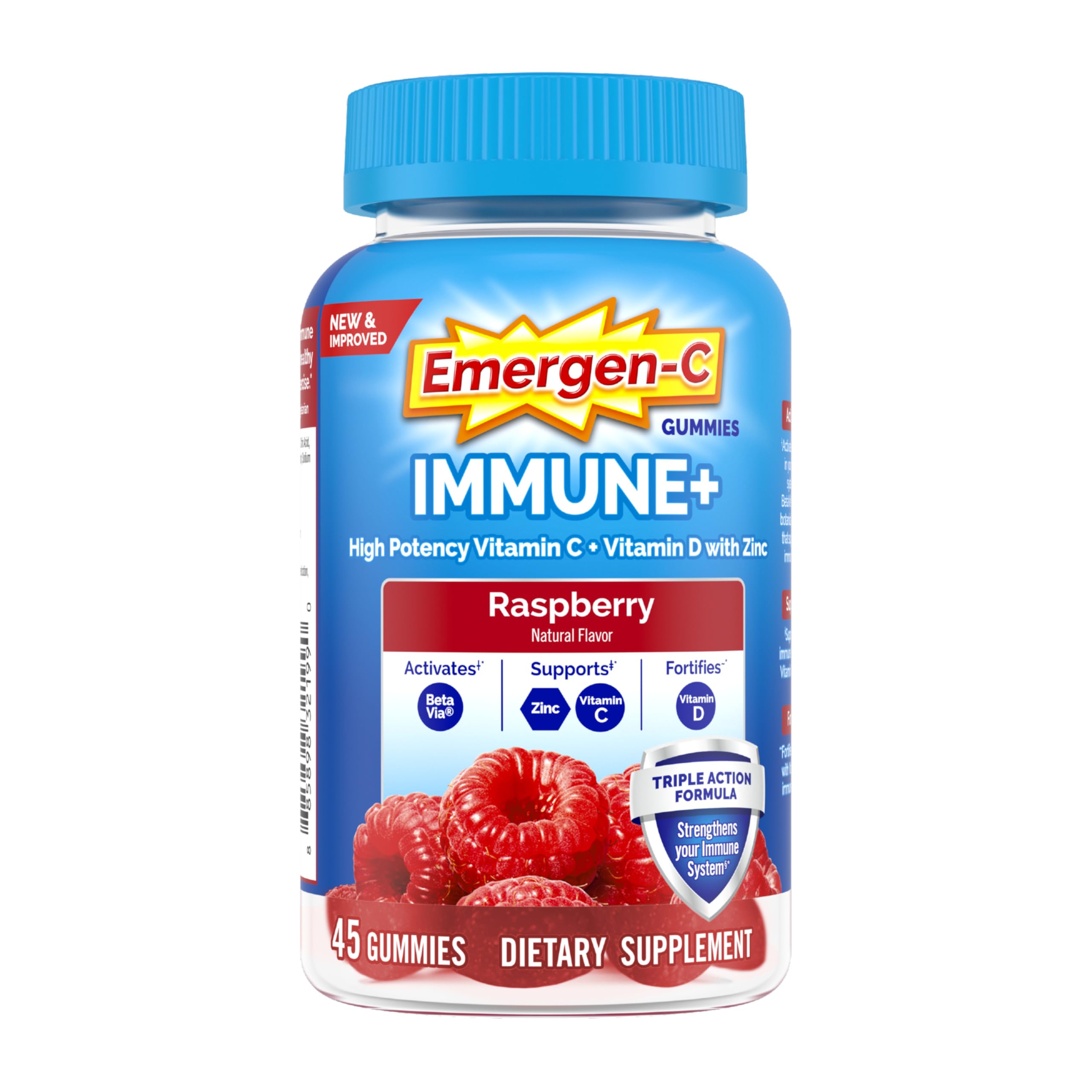Foto 2 pulgar | Suplemento Emergen-c Immune+ Immune Gummies 45 Raspberry - Venta Internacional.