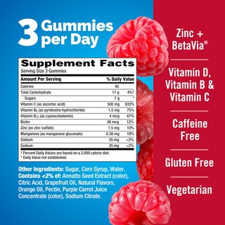 Foto 5 | Suplemento Emergen-c Immune+ Immune Gummies 45 Raspberry - Venta Internacional.