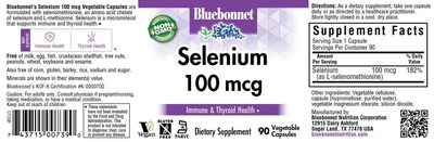 Foto 2 | Suplemento De Selenio Bluebonnet Nutrition 100 Mcg 90 Cápsulas - Venta Internacional.