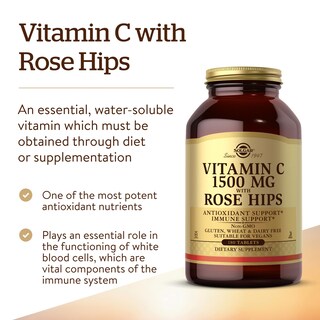 Foto 3 | Suplemento Solgar De Vitamina C 1500 Mg Con Rosa Mosqueta 180 Tabletas - Venta Internacional.