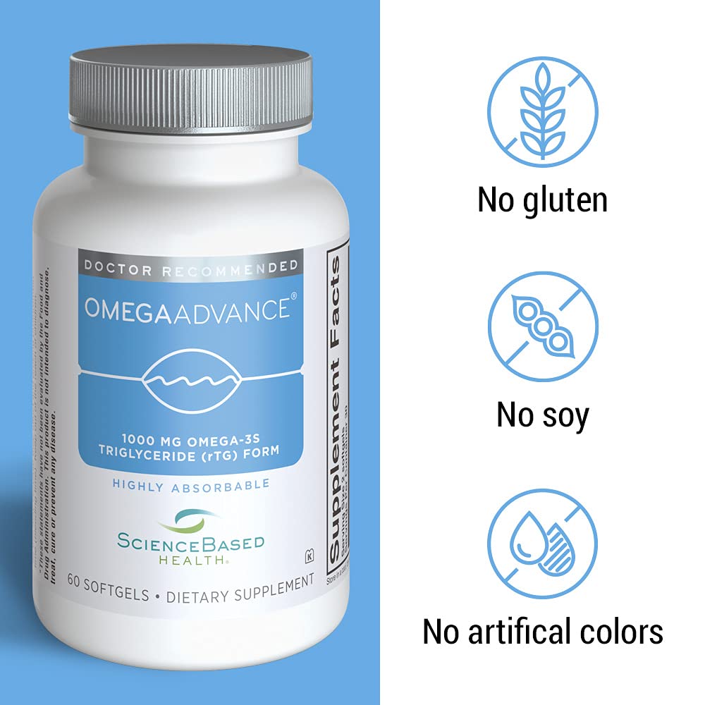 Foto 5 pulgar | Suplemento De Aceite De Pescado Omega-3 Omegaadvance 1000 Mg 60 Cápsulas Blandas - Venta Internacional.