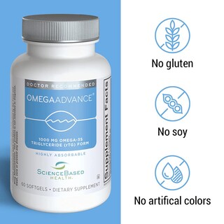 Foto 4 | Suplemento De Aceite De Pescado Omega-3 Omegaadvance 1000 Mg 60 Cápsulas Blandas - Venta Internacional.
