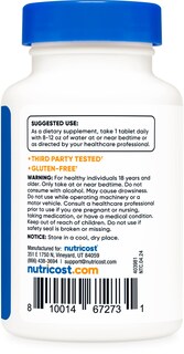 Foto 4 | Suplemento Nutricost Melatonina 10 Mg 240 Comprimidos Sin Ogm - Venta Internacional.