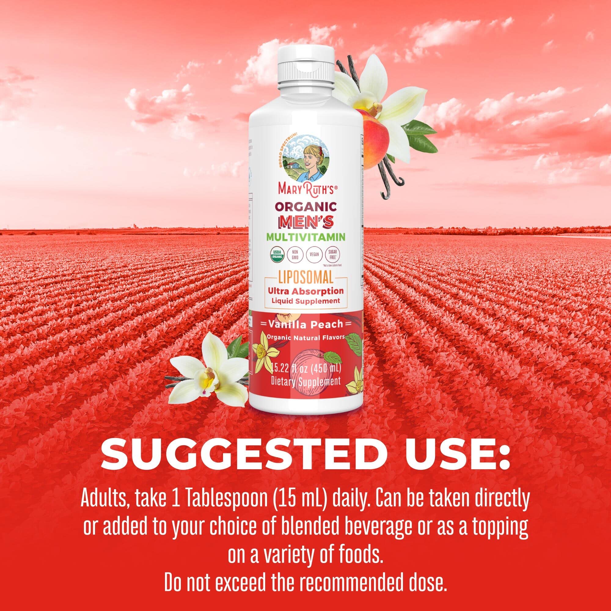 Foto 4 | Suplemento De Vitamina Orgánica Maryruth Para Hombres, 450 Ml - Venta Internacional.