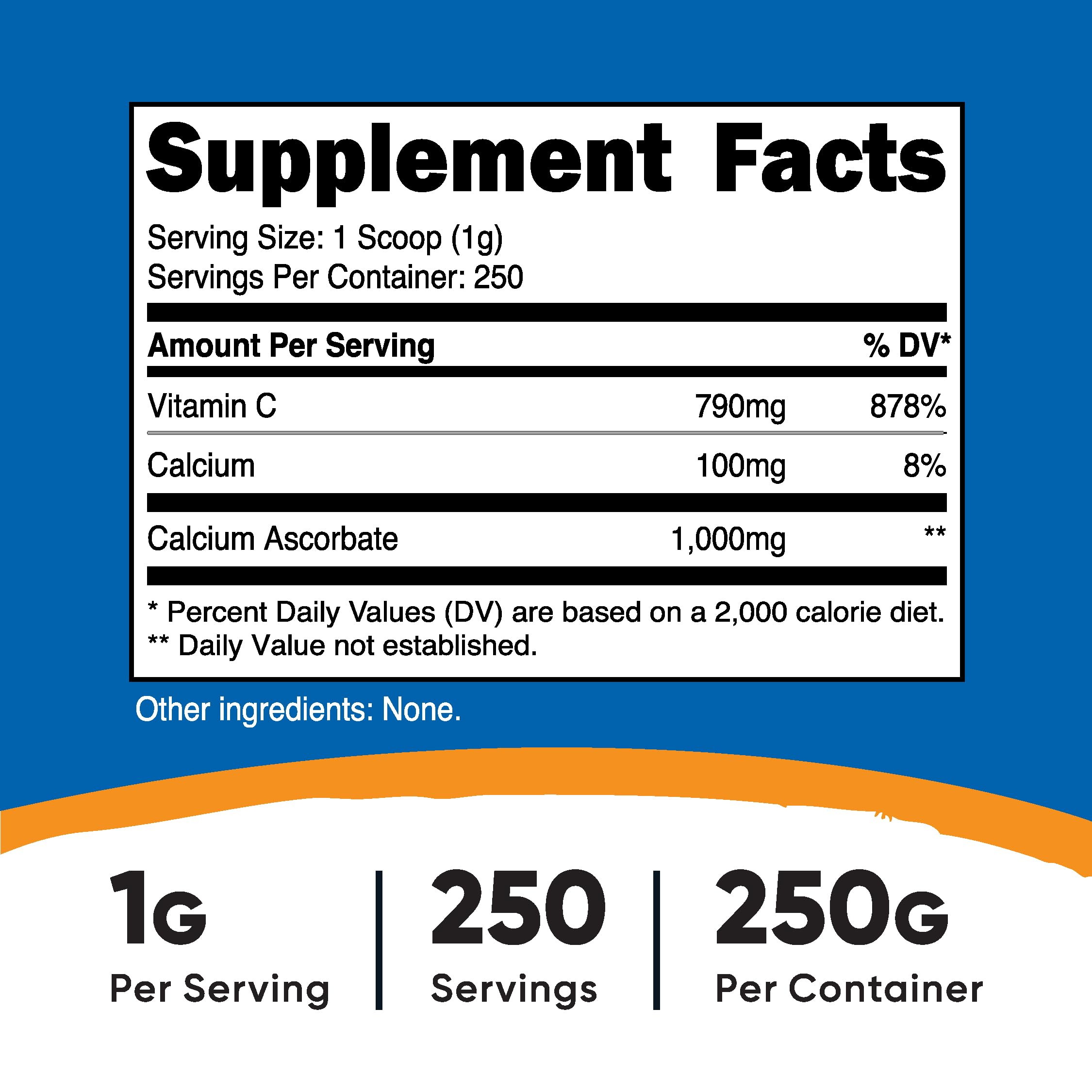 Foto 3 pulgar | Suplemento Nutricost De Ascorbato De Calcio En Polvo 250 G - Venta Internacional.