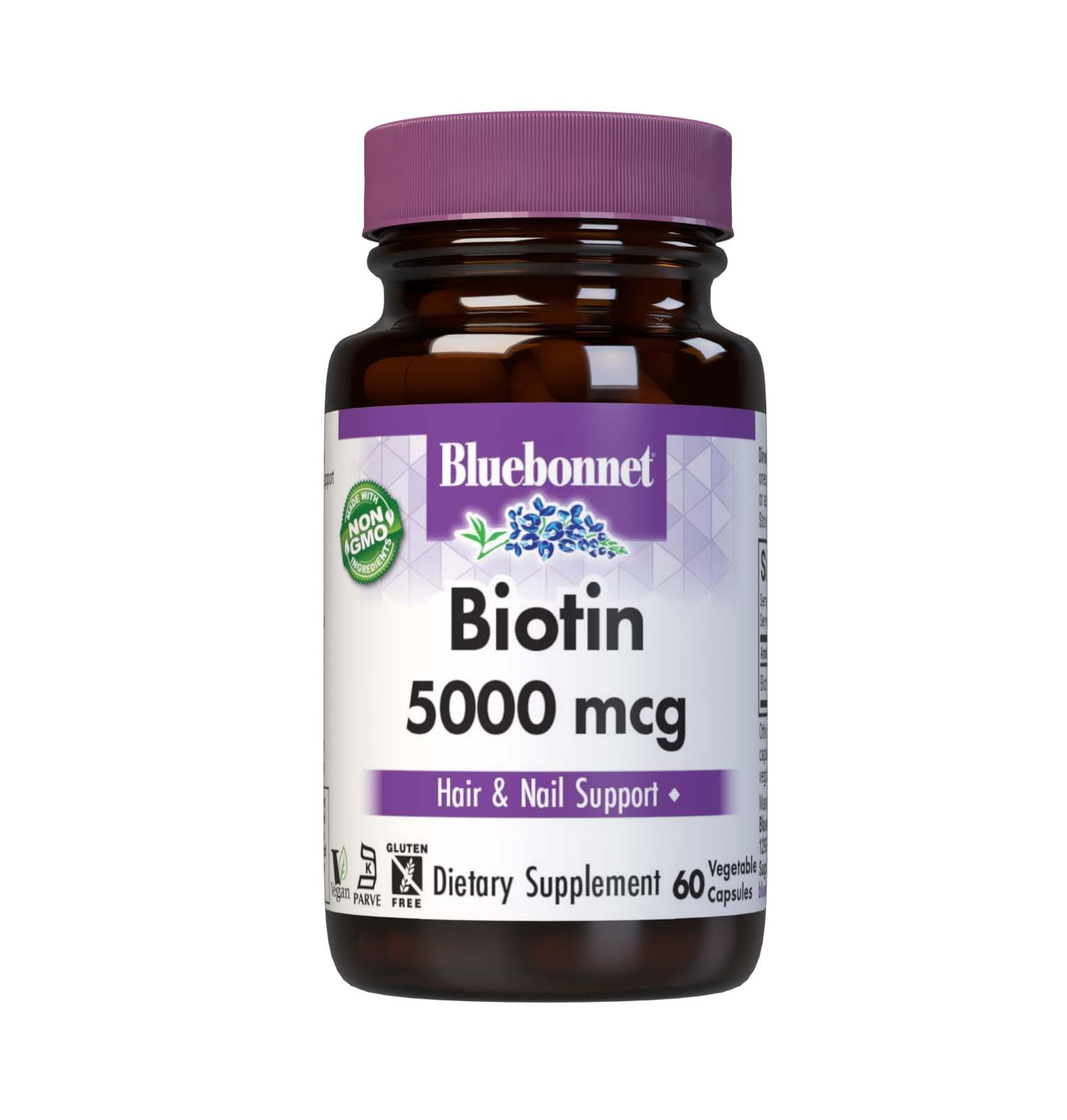 Foto 2 pulgar | Suplemento Bluebonnet Nutrition Biotina 5000 Mcg 60 Cápsulas - Venta Internacional.