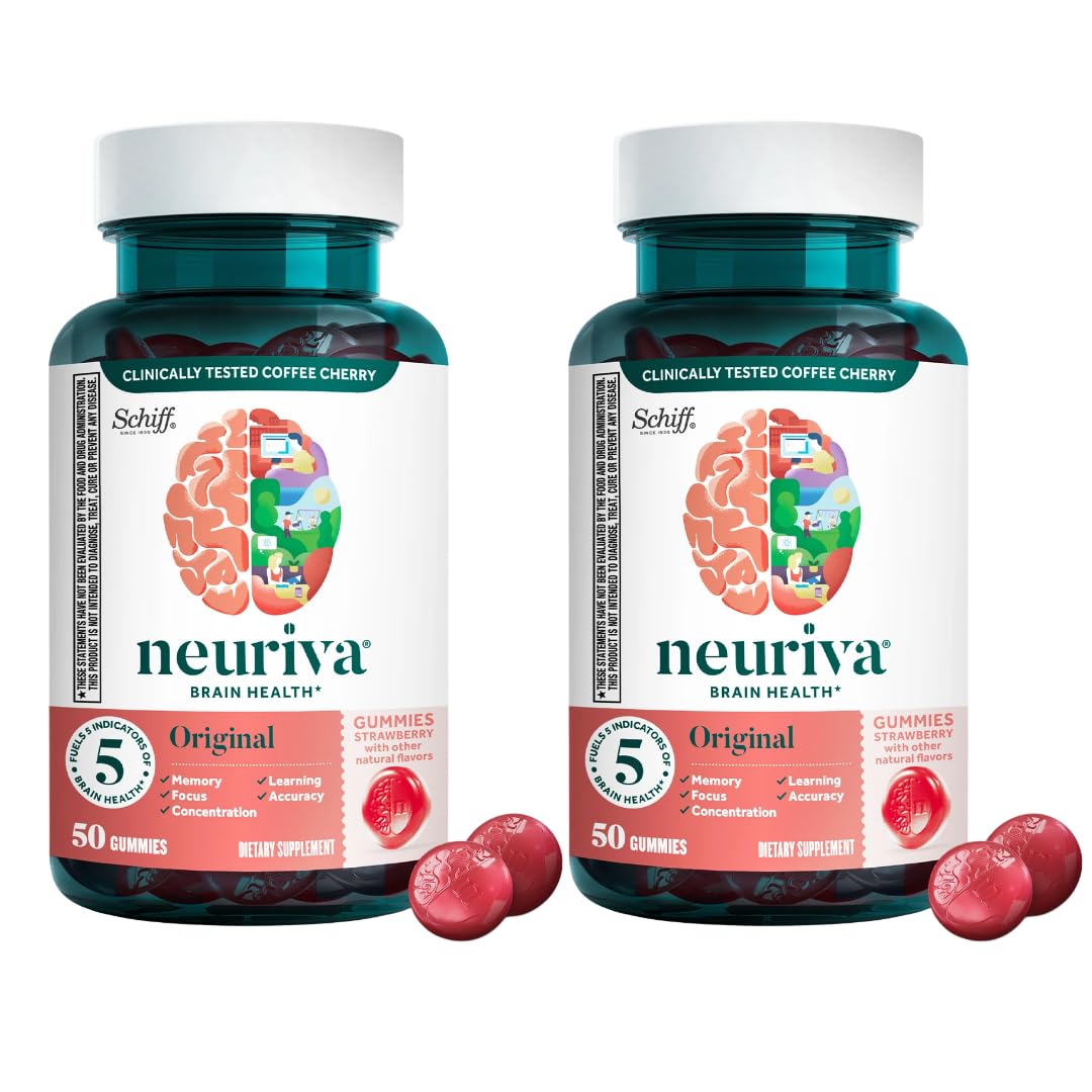 Foto 2 pulgar | Suplemento Neuriva Original Brain Memory Focus, 50 Gomitas, Paquete De 2 - Venta Internacional.