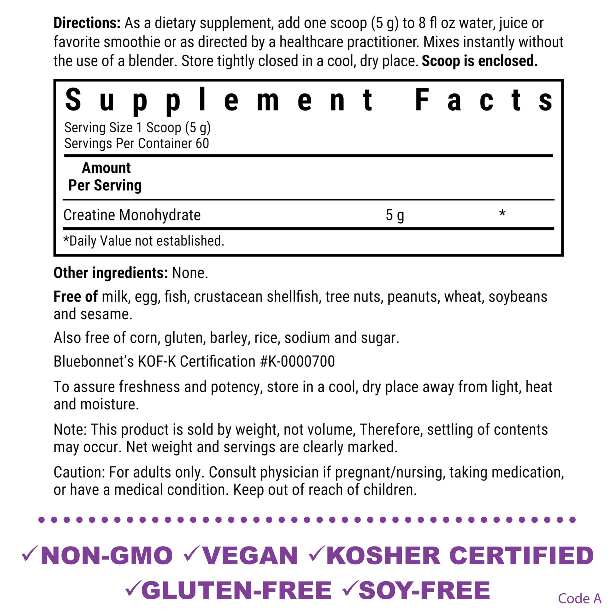 Foto 3 pulgar | Suplemento De Monohidrato De Creatina Micronizada De Bluebonnet Nutrition - Venta Internacional.