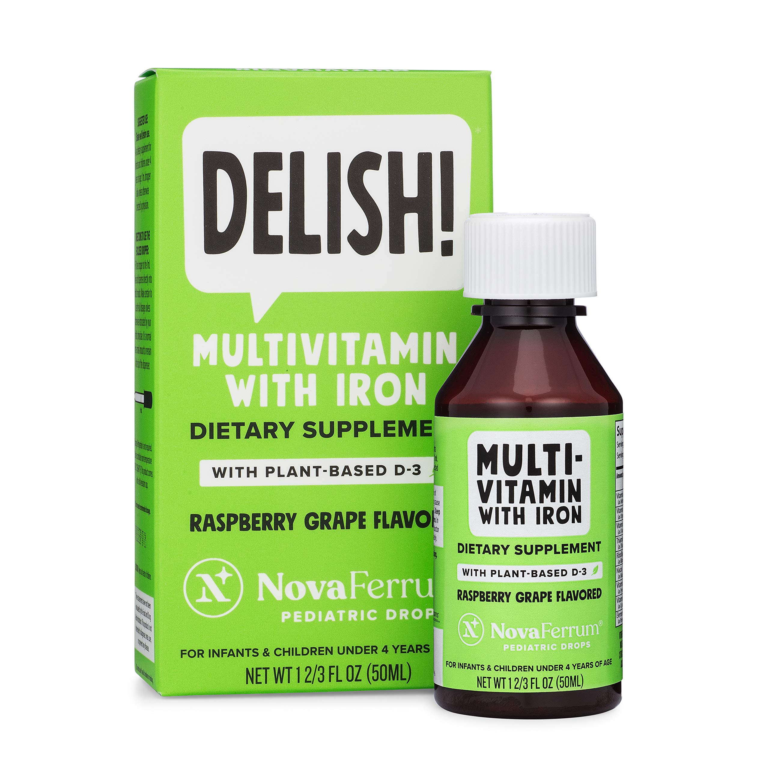 Foto 2 pulgar | Multivitamínico Novaferrum Delish Vegan Con Hierro, 50 Ml, Para Bebés Y Niños - Venta Internacional.