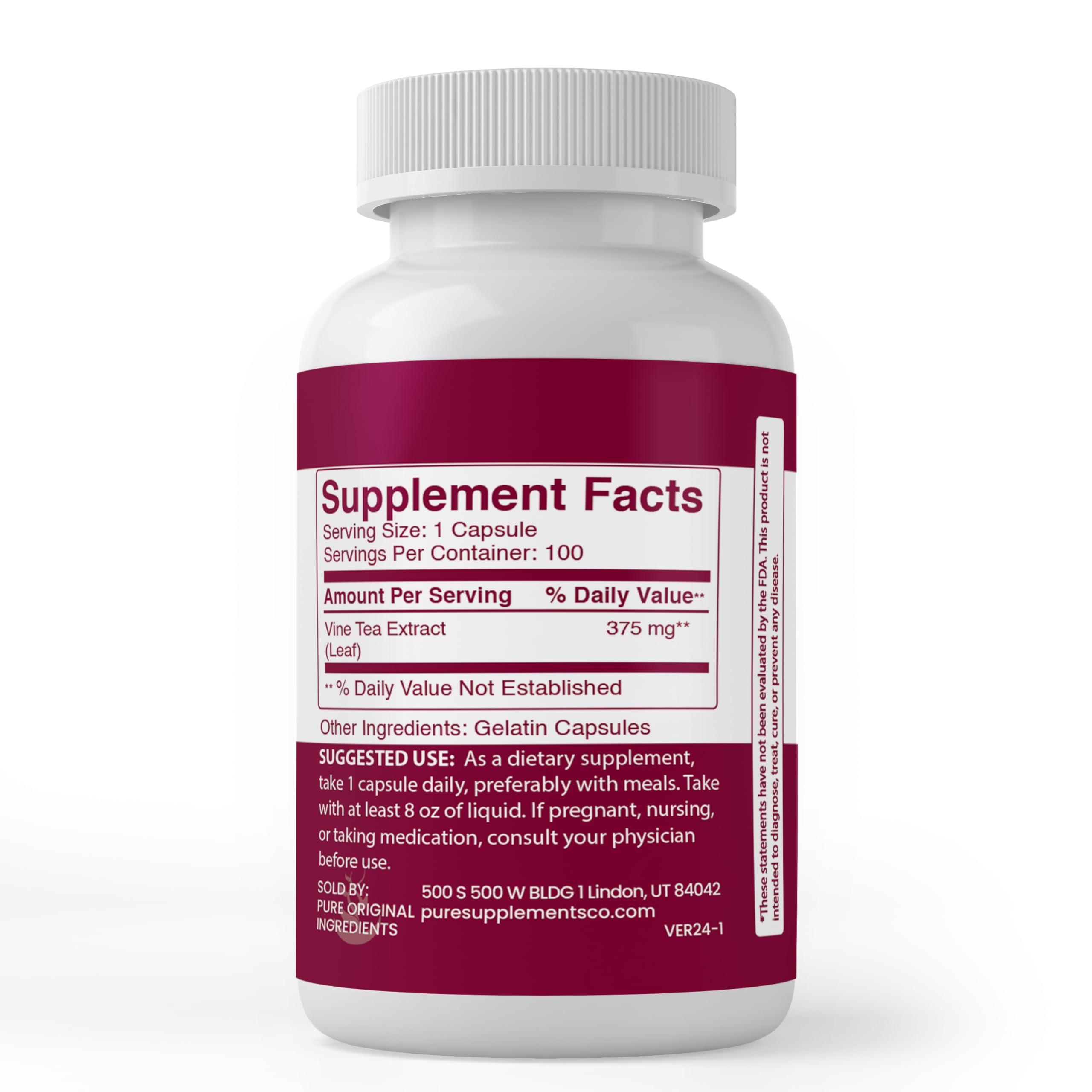 Foto 3 pulgar | Suplemento Herbal Pure Original Ingredients Dhm 100 Cápsulas - Venta Internacional.