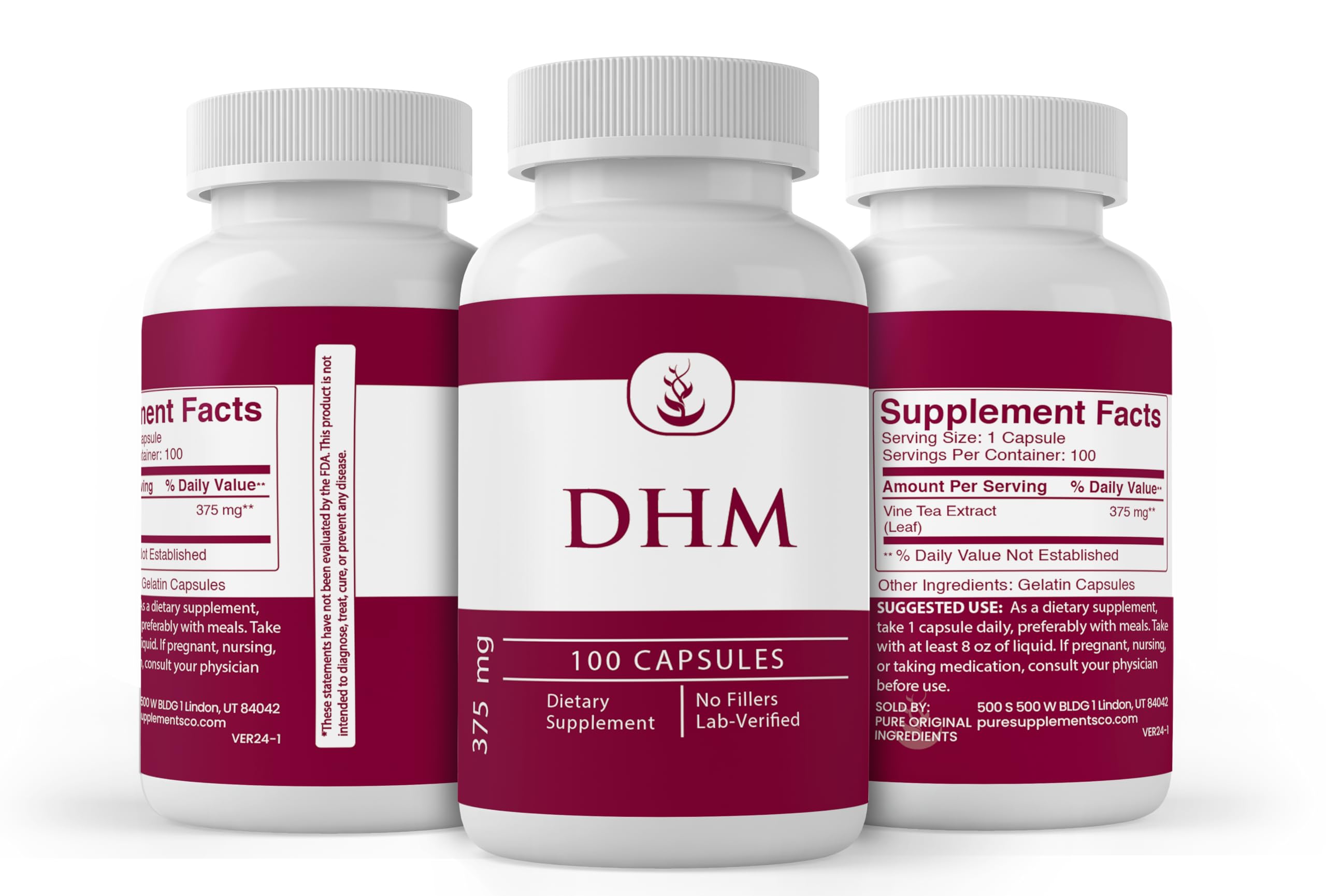 Foto 5 pulgar | Suplemento Herbal Pure Original Ingredients Dhm 100 Cápsulas - Venta Internacional.