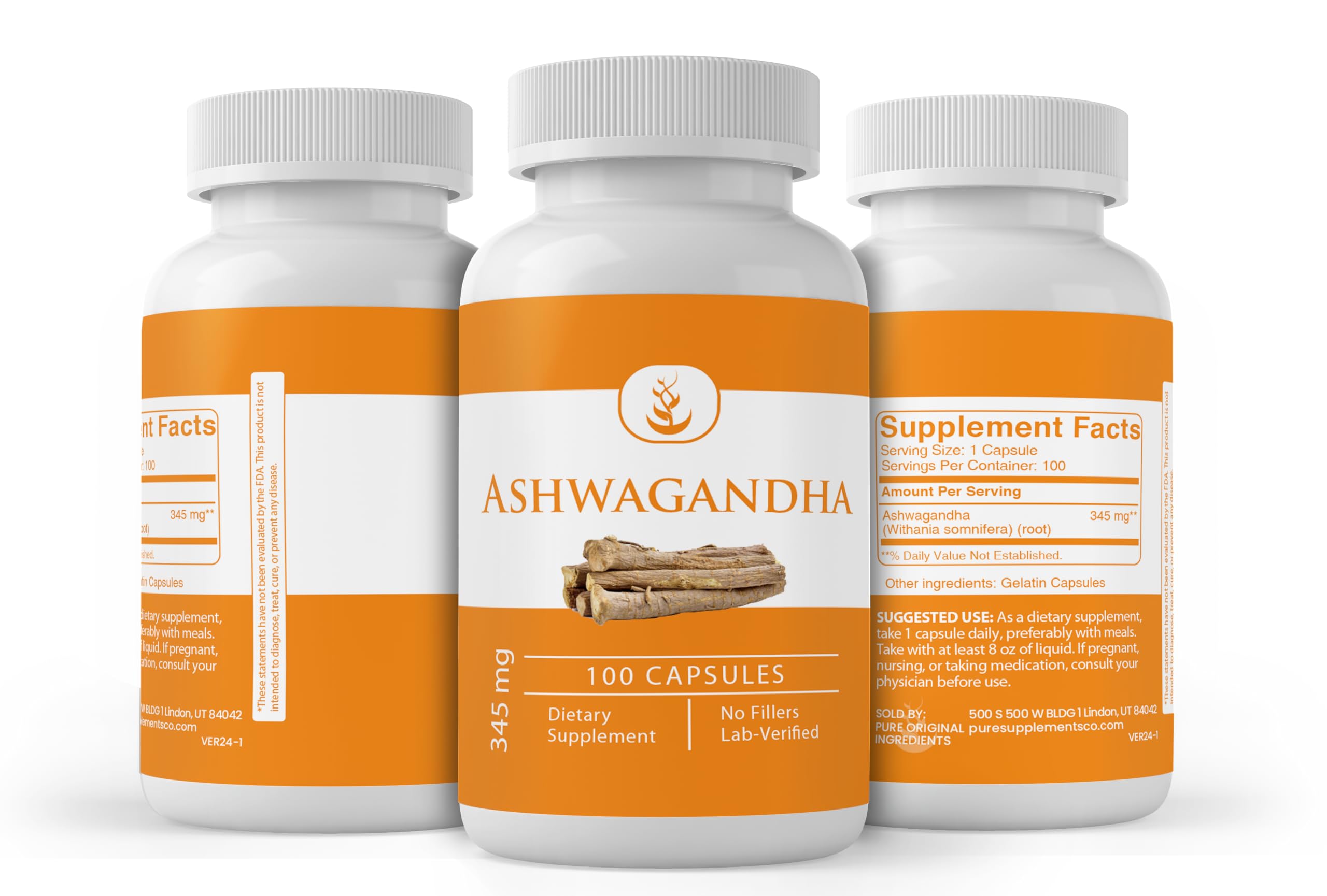 Foto 5 pulgar | Suplemento Herbario Con Ingredientes Puros Y Originales De Ashwagandha, 100 Cápsulas - Venta Internacional.
