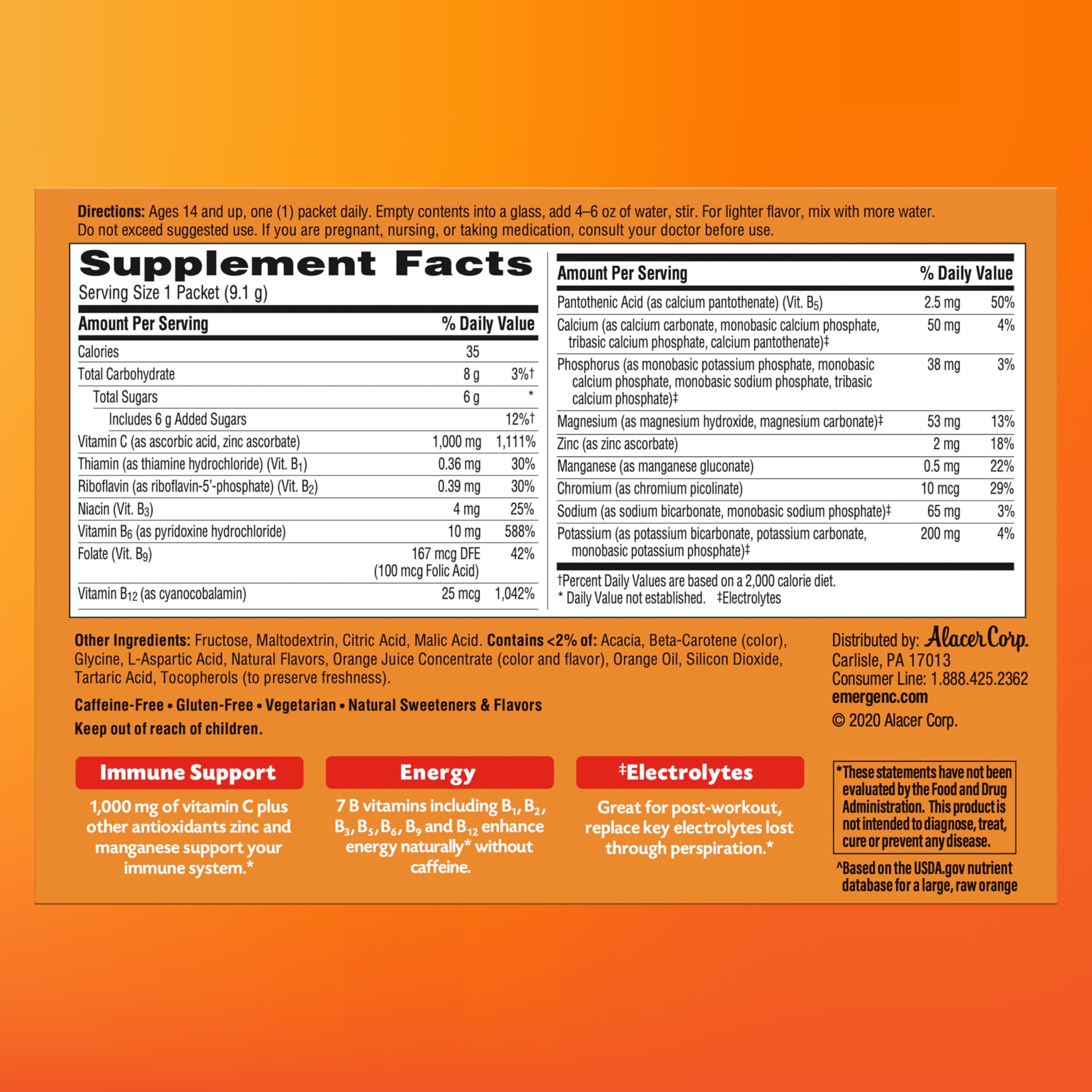 Foto 6 pulgar | Suplemento Vitamina C Raspberry Emergen-C 60 Paquetes-Venta Internacional