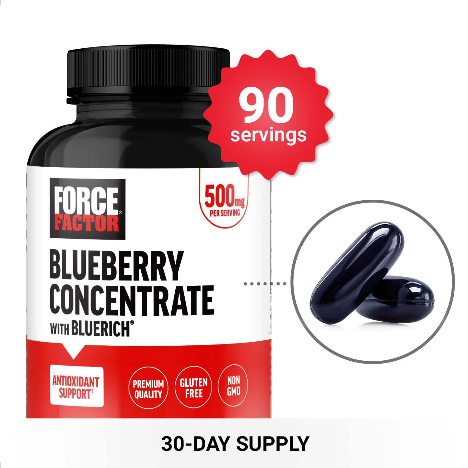 Foto 3 | Suplemento De Concentrado De Arándanos Force Factor 90 Cápsulas Blandas - Venta Internacional.