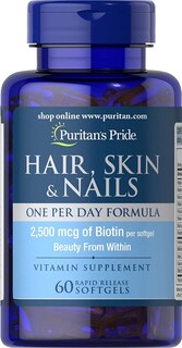 Foto 1 | Suplemento Puritan's Pride Hair Skin Nails 60 Cápsulas Blandas - Venta Internacional.
