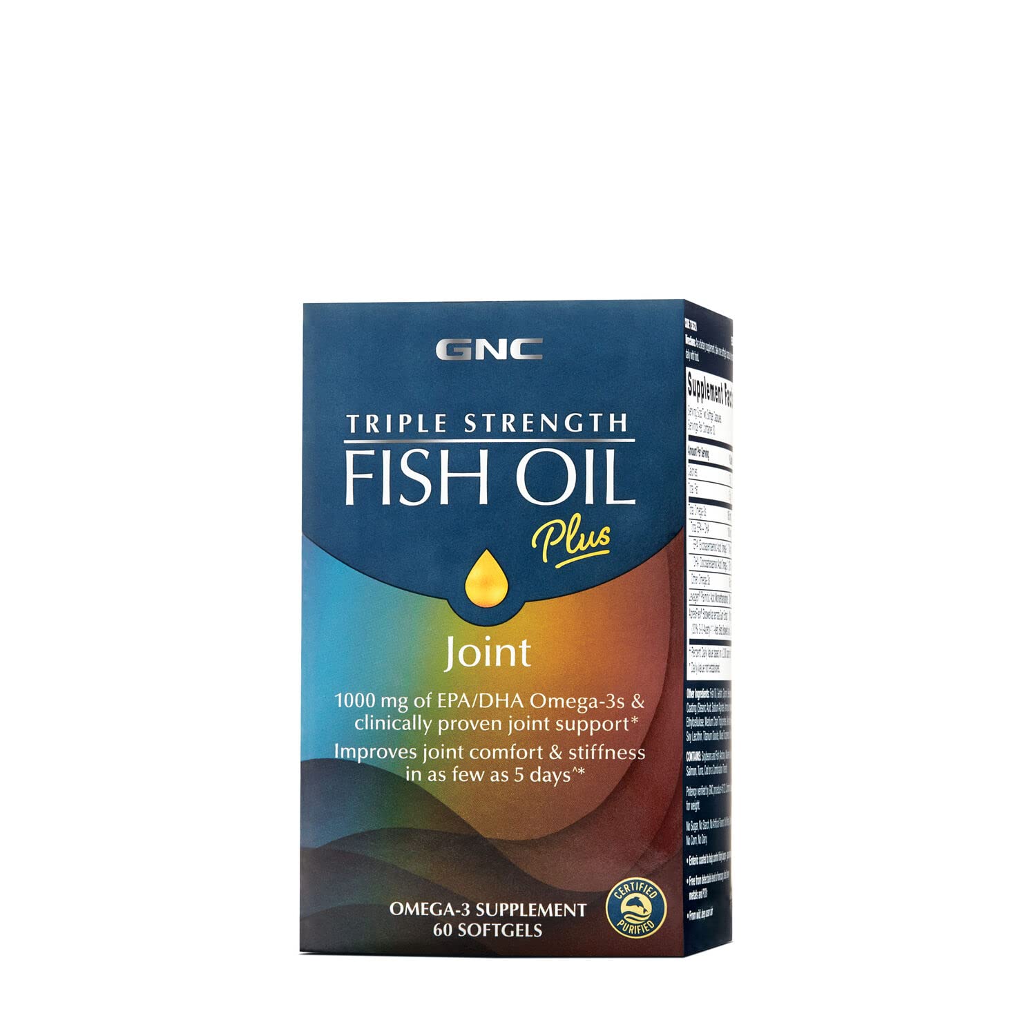 Foto 3 pulgar | Suplemento Gnc Triple Strength Fish Oil Plus Joint 60 Cápsulas Blandas - Venta Internacional.