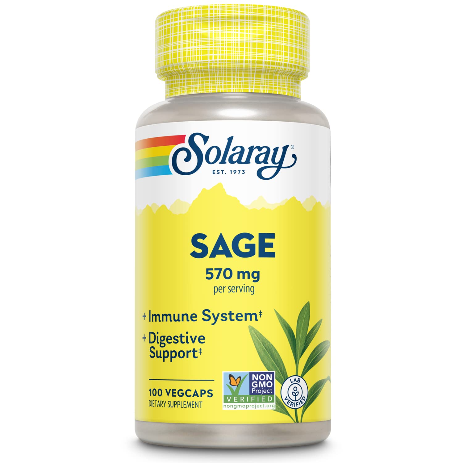 Foto 2 pulgar | Suplemento Solaray: Hoja De Salvia 570 Mg, 100 Cápsulas Vegetales - Venta Internacional.