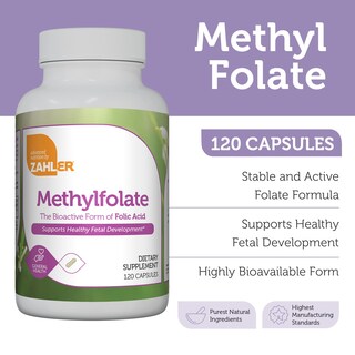 Foto 2 | Suplemento de Metilfolato Zahler 120 Capsulas- Venta Internacional