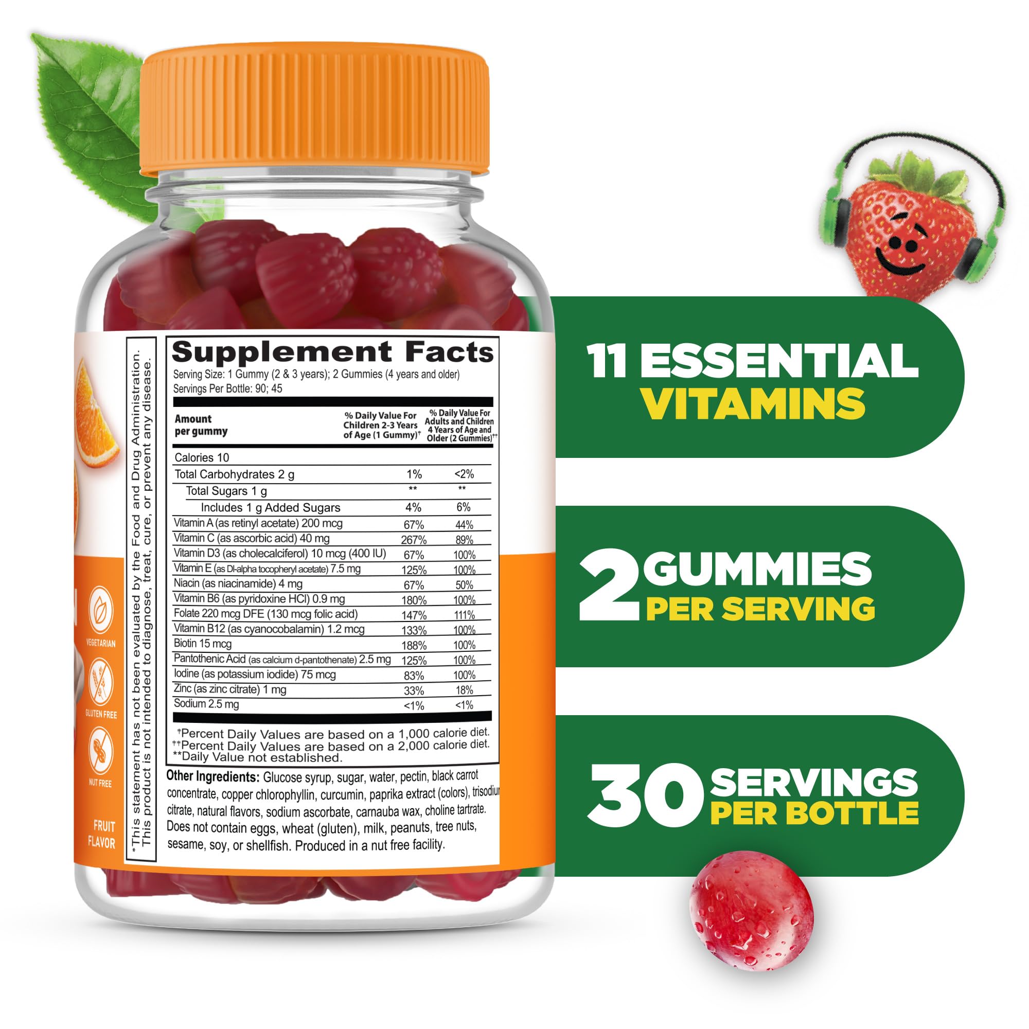 Foto 3 pulgar | Gomitas Multivitamínicas Lifeable Para Niños Con 11 Vitaminas Y Zinc, 90 Unidades - Venta Internacional.