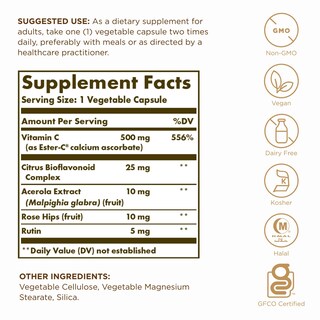 Foto 2 | Suplemento Solgar Ester-c Plus 500 Mg De Vitamina C 250 Cápsulas - Venta Internacional.