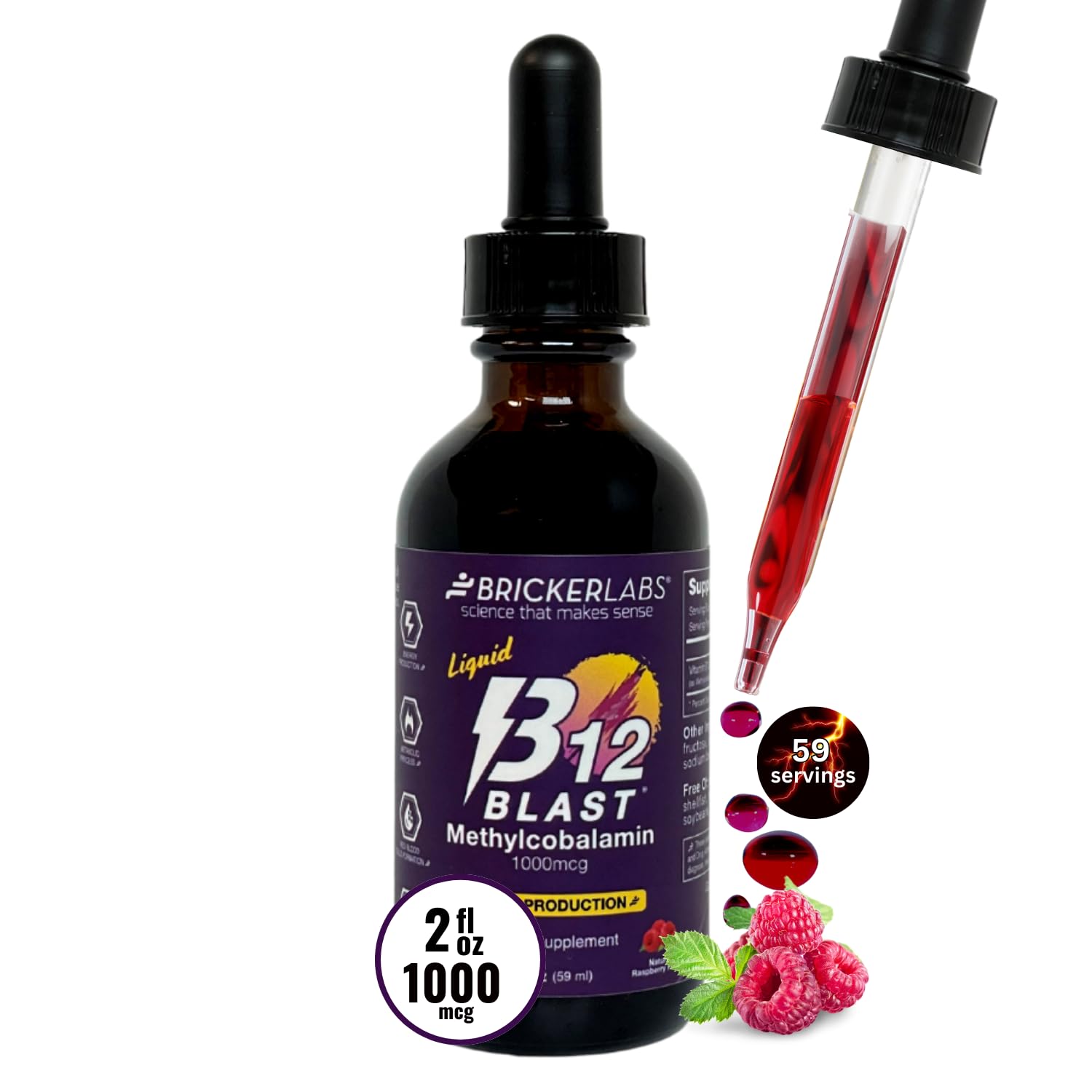 Foto 2 pulgar | Suplemento De Metilcobalamina B12 Blast De Bricker Labs 1000 Mcg - Venta Internacional.