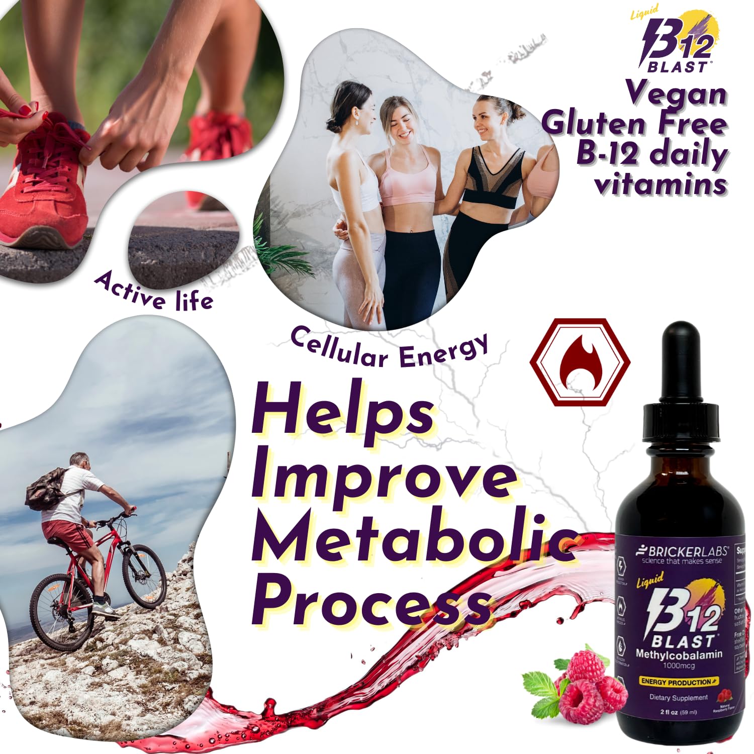 Foto 5 pulgar | Suplemento De Metilcobalamina B12 Blast De Bricker Labs 1000 Mcg - Venta Internacional.